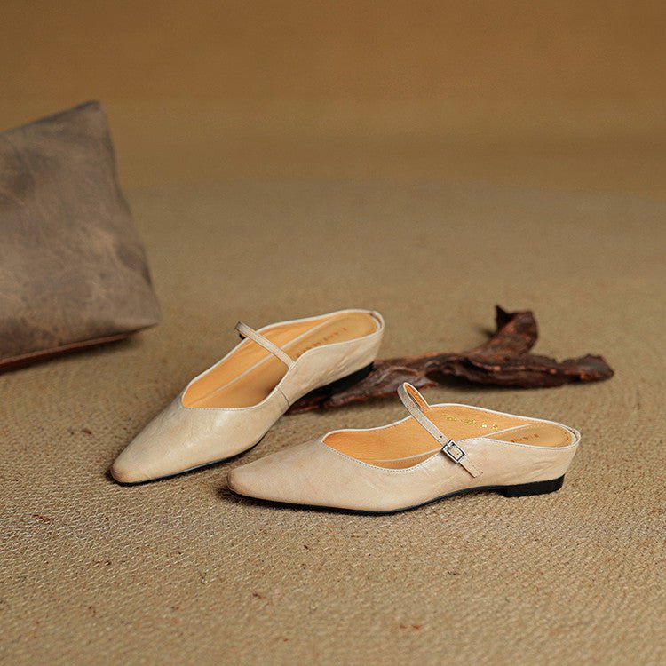 Bella Women's Slip-Ons | Genuine Leather, Pointed-Toe Design 