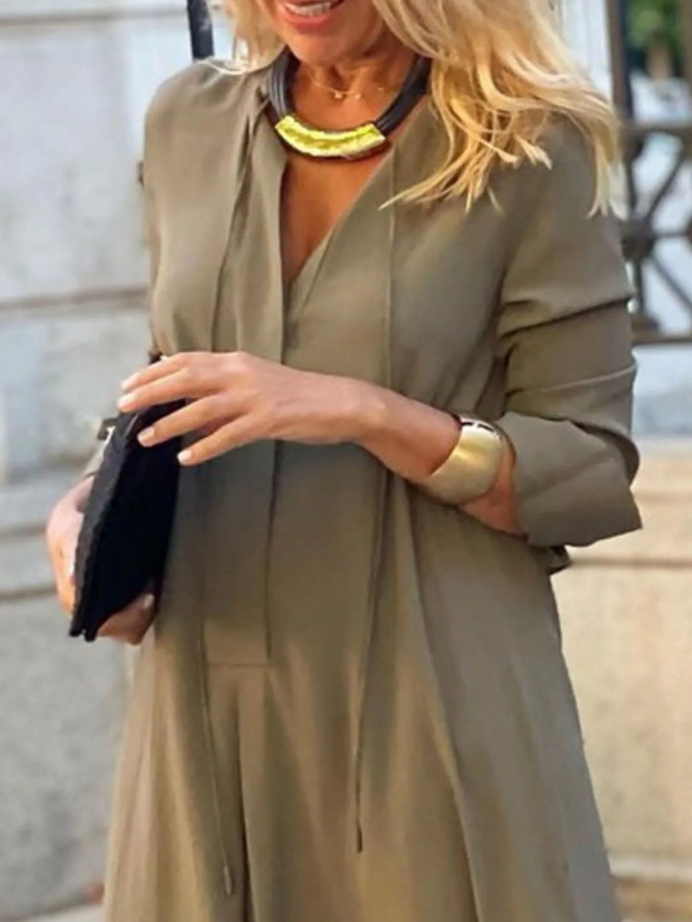 Full Size Solid Color Maxi Shirt Dress Plus Size 