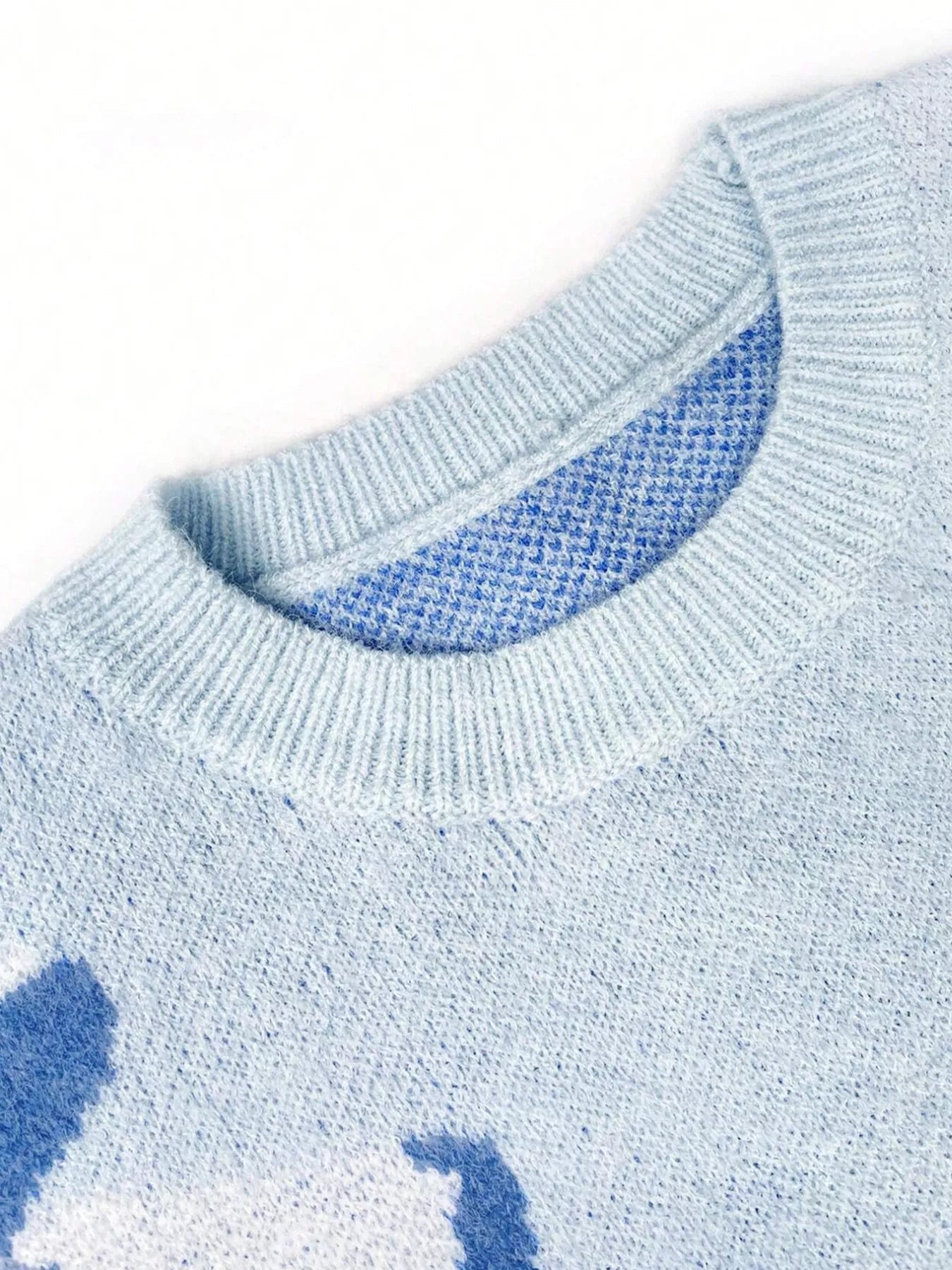 Bow Round Neck Dropped Shoulder Sweater 