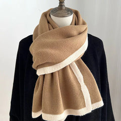 Contrast Trim Winter Scarf 