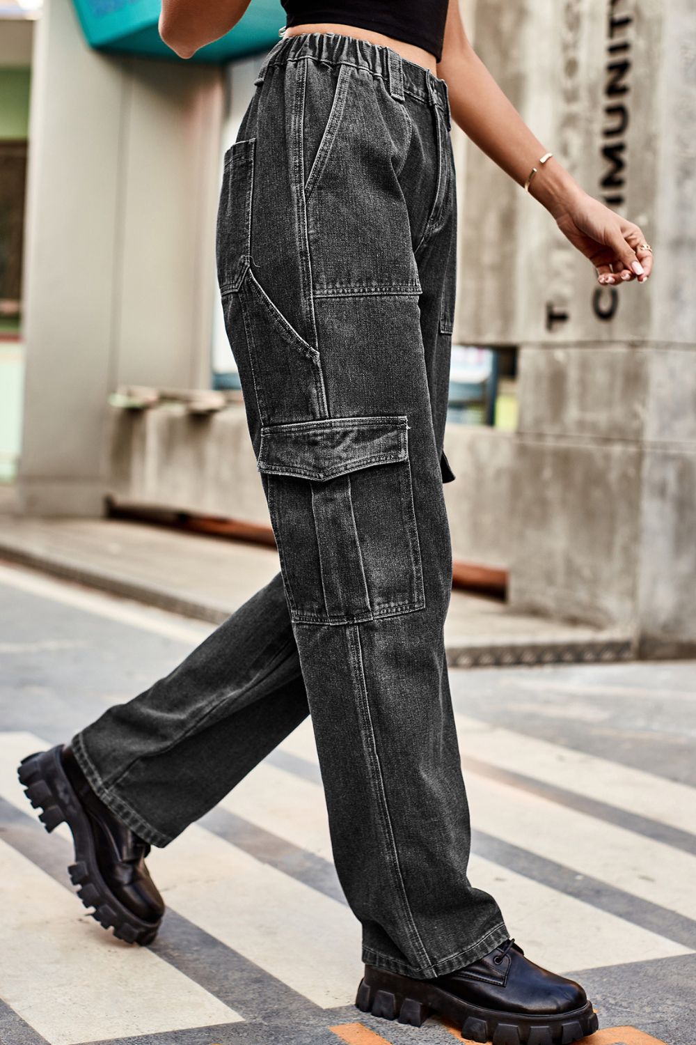 Loose Fit Long Pants with Pockets 
