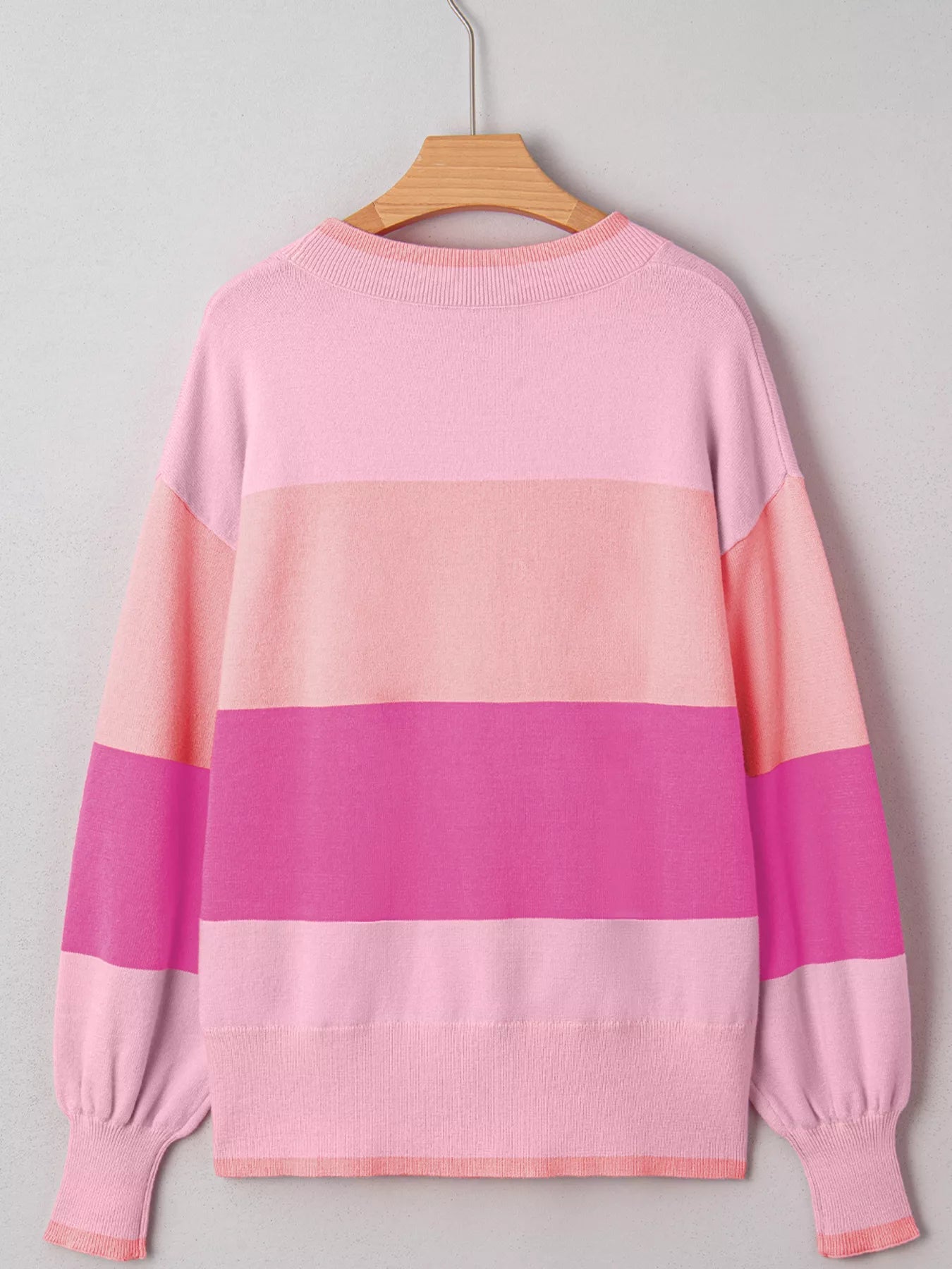 Sequined HOLLY JOLLY Color Block Crew Neck Sweater 