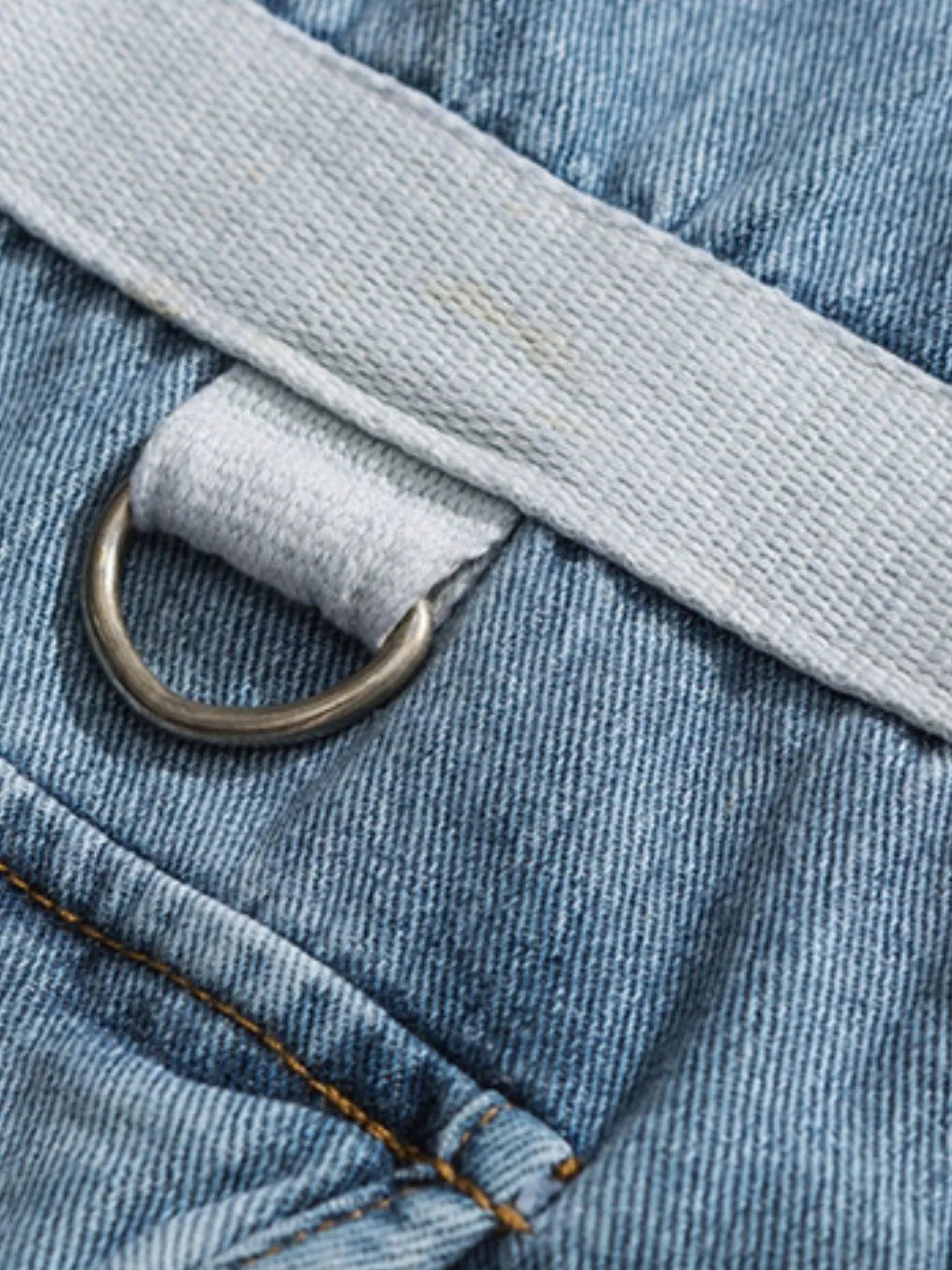 Multi-Pocket V-Neck Denim Vest 