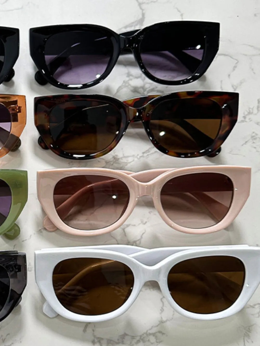Cat Eye Polycarbonate Frame Sunglasses 