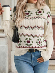 Cable Knit Turtleneck Sweater 