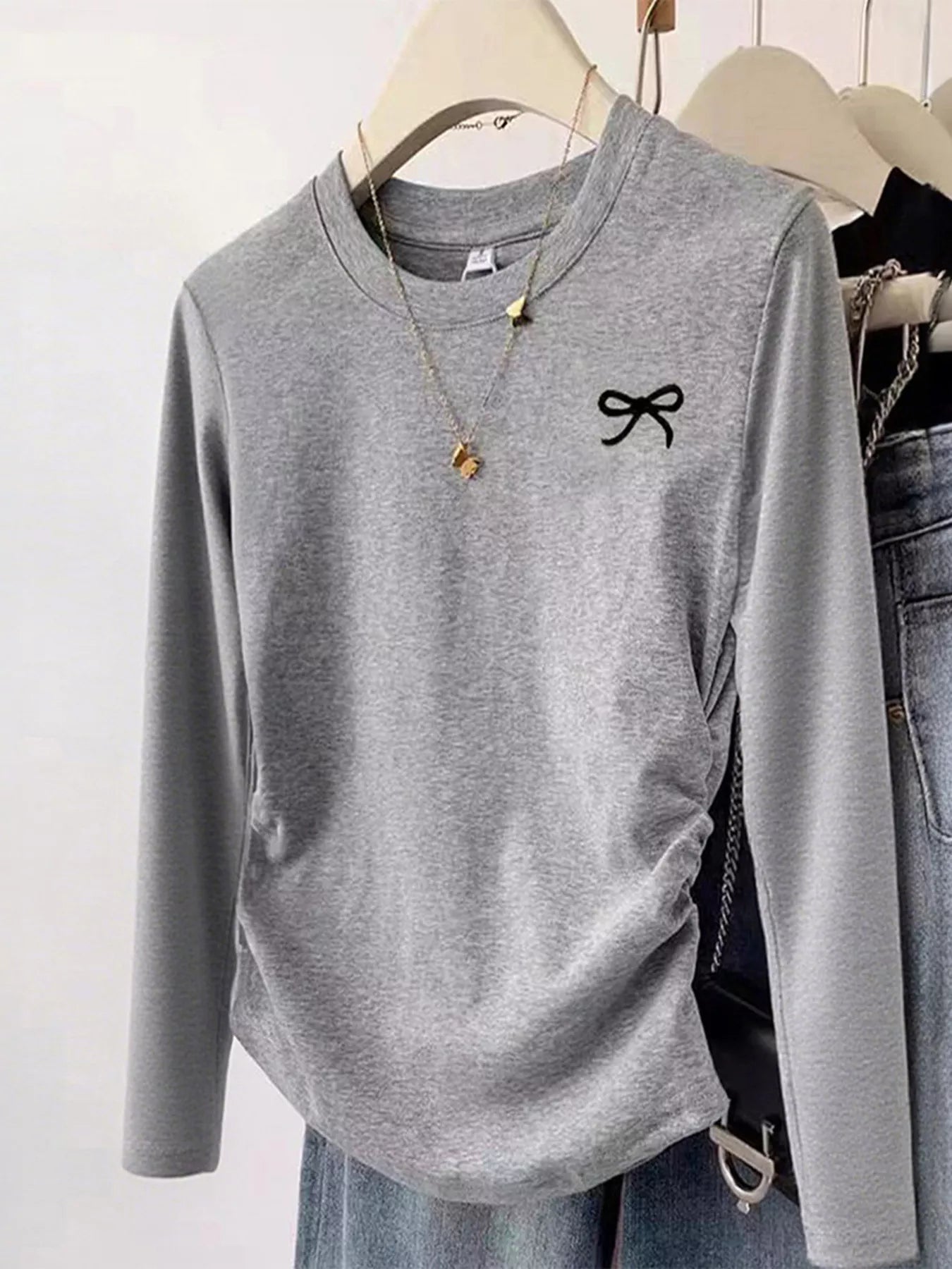Bow Long Sleeve T-Shirt 