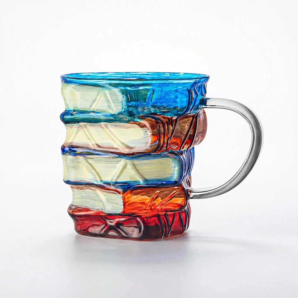 Biblio Book Mug | Borosilicate Glass, Artistic Design 