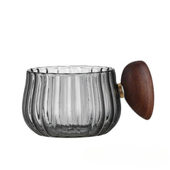 Borosilicate Glass Mug with Wooden Handle – Heat Resistant, Stylish Coffee and Tea Mug 
