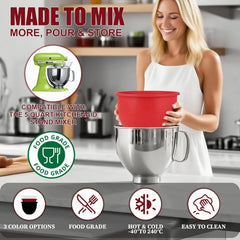 BPA-Free Silicone Stand Mixer Liner | Non-Stick Splash Guard With Lid 