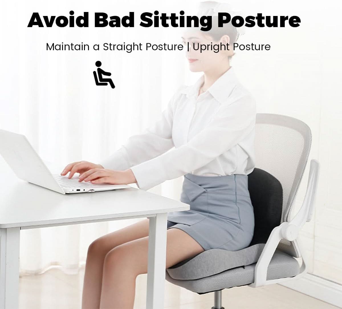 Breeze Ergonomic Cushion | Lumbar Support, Non-Slip 