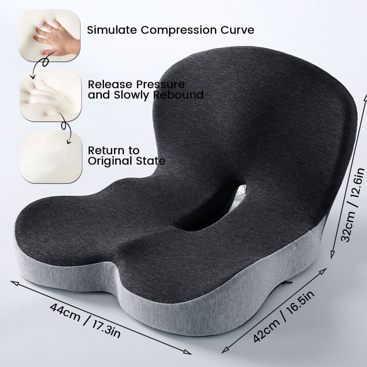 Breeze Ergonomic Cushion | Lumbar Support, Non-Slip 