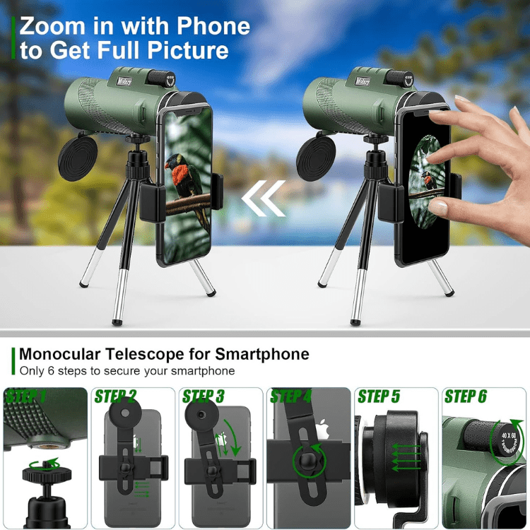 Breeze Monocular | 600x Ultra-Zoom, HD Lens 
