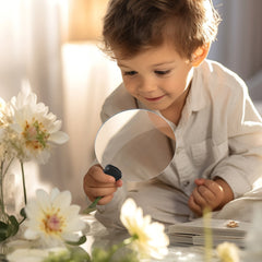BreezeLift Magnifying Glass | 5X Hands-Free Magnifier for Reading and Crafting 