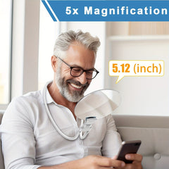 BreezeLift Magnifying Glass | 5X Hands-Free Magnifier for Reading and Crafting 