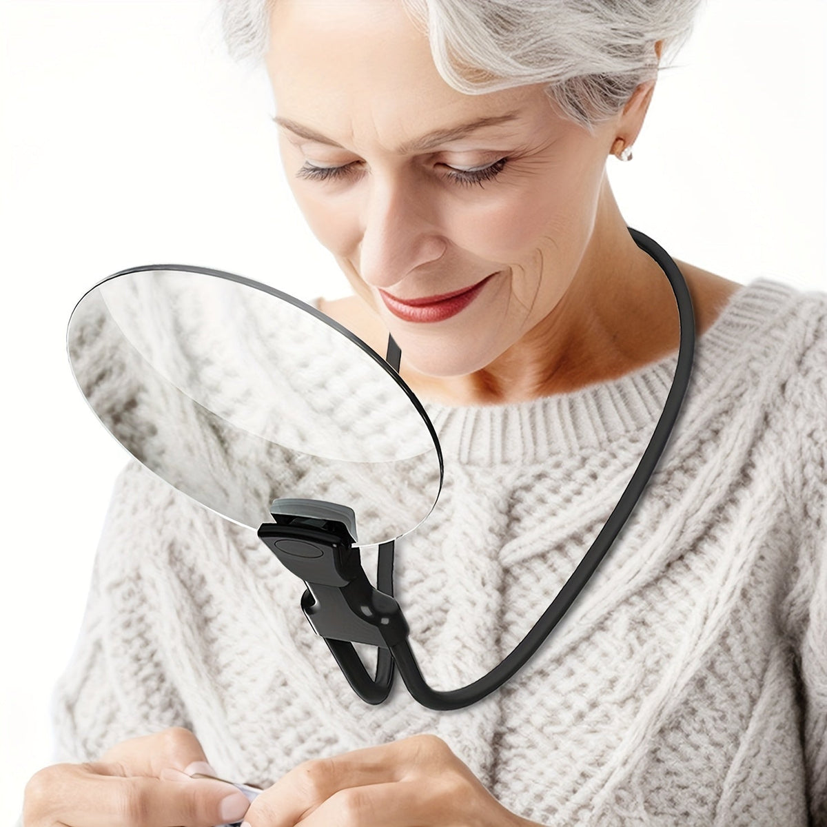 BreezeLift Magnifying Glass | 5X Hands-Free Magnifier for Reading and Crafting 