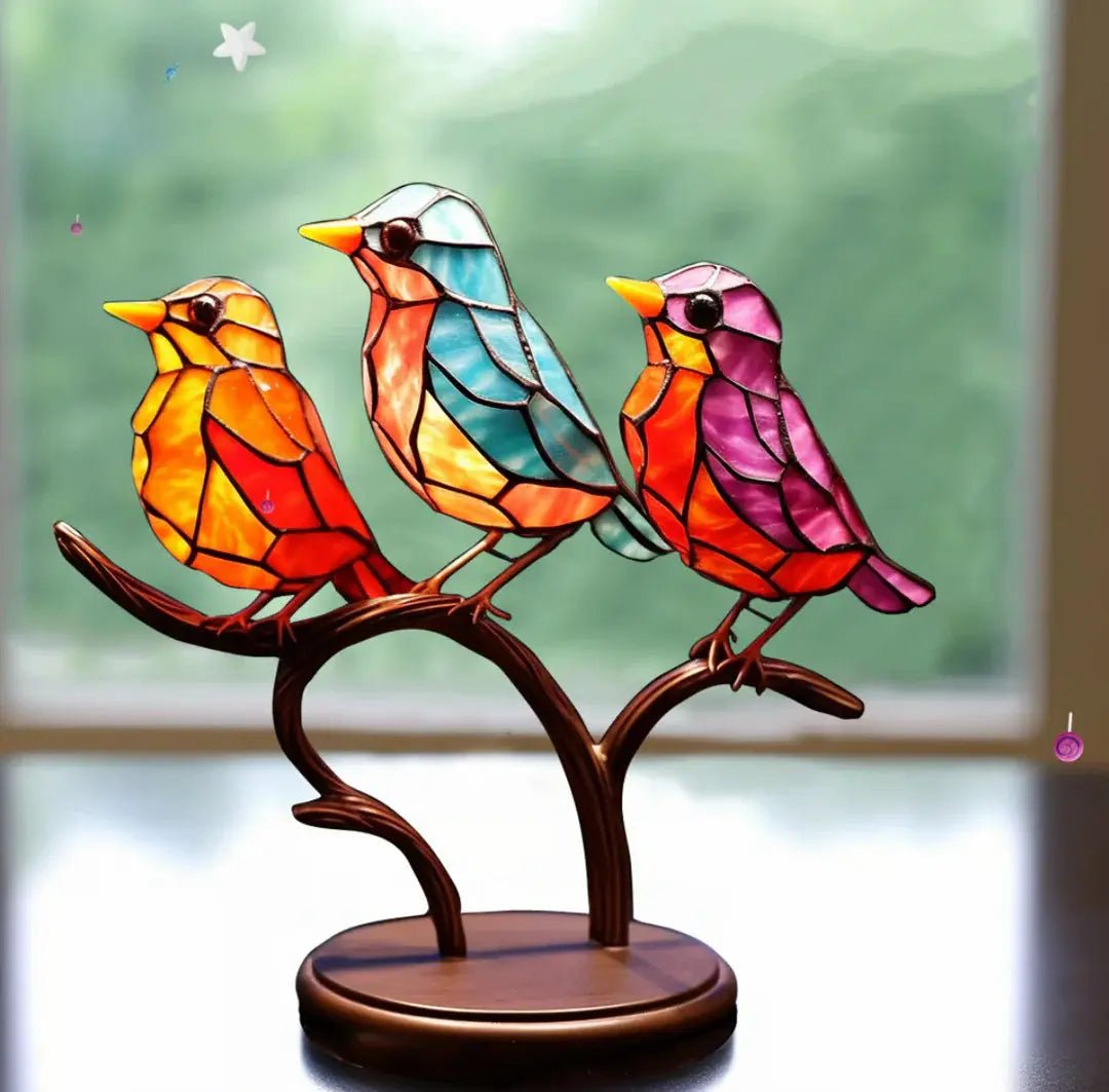 Breezy Bird Decoration | Colorful Glass Accent 