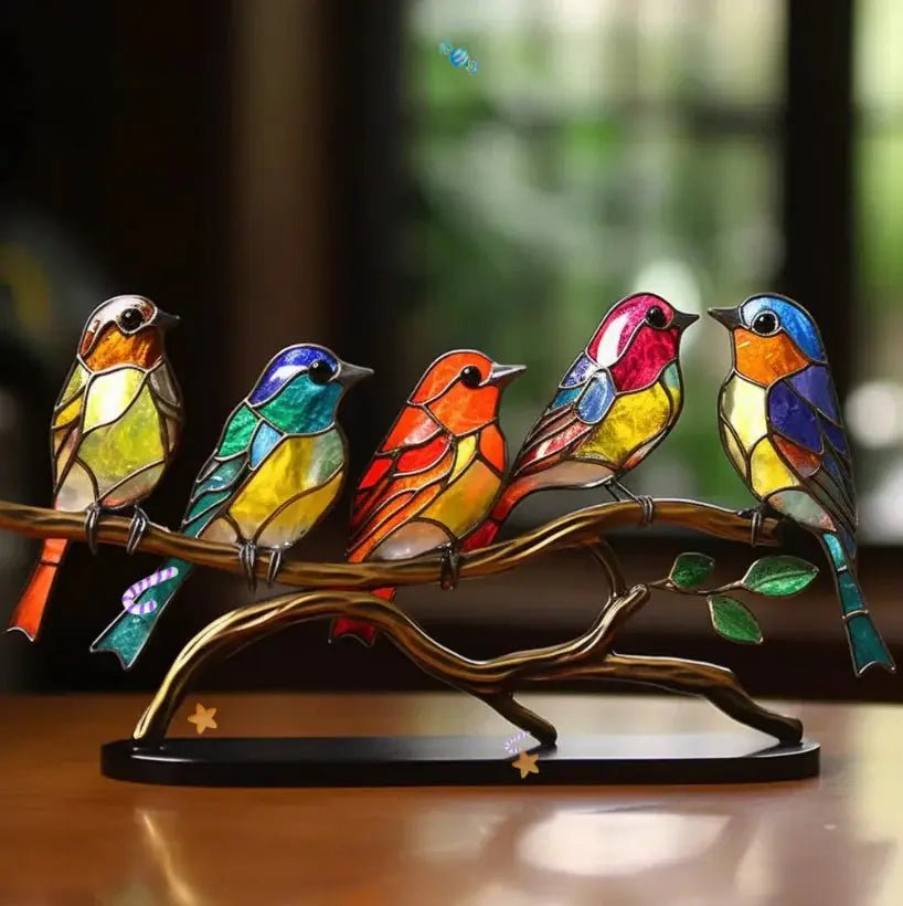 Breezy Bird Decoration | Colorful Glass Accent 