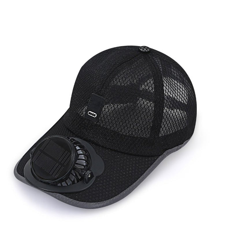BrightAir Solar Fan Baseball Cap | UPF50+ Brim & 3-Speed Cooling 
