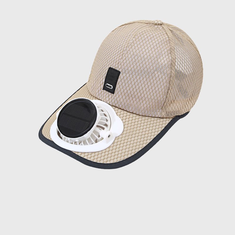 BrightAir Solar Fan Baseball Cap | UPF50+ Brim & 3-Speed Cooling 