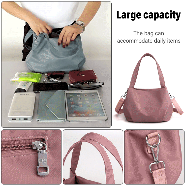 Brightday Lightweight Crossbody Bag | Spacious Fabric Handbag for Everyday Carry 