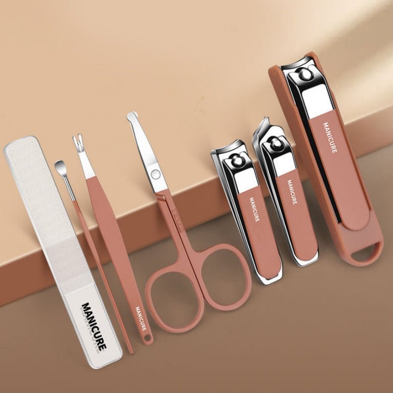 Bristol Manicure Set | 7-Piece Men's Grooming Kit, Carbon Steel 