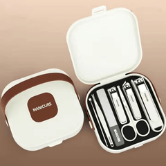 Bristol Manicure Set | 7-Piece Men's Grooming Kit, Carbon Steel 