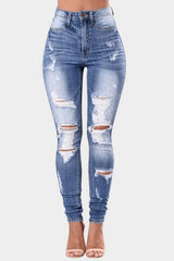Full Size Distressed Skinny Jeans Plus Size 