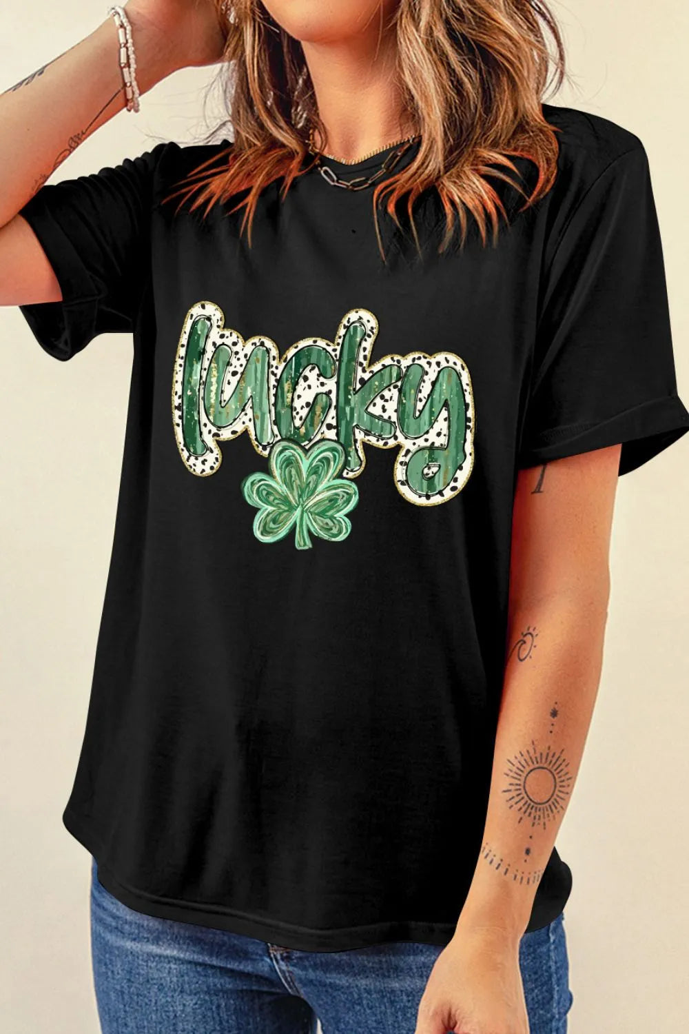 Lucky Clover Graphic T-Shirt 