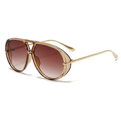 Aviator Fashion Sunglasses with Yellow Tinted Lenses 