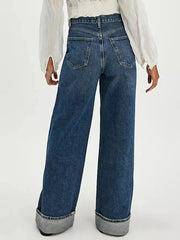 Cuffed Jeans with Pockets 
