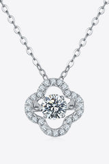 Moissanite Four Leaf Clover Pendant Necklace 