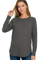 Zenana Baby Waffle Long Sleeve Top 