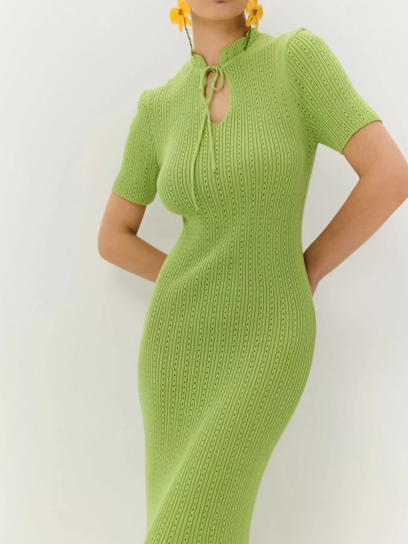 Short Sleeve Knitted Mermaid Dress 