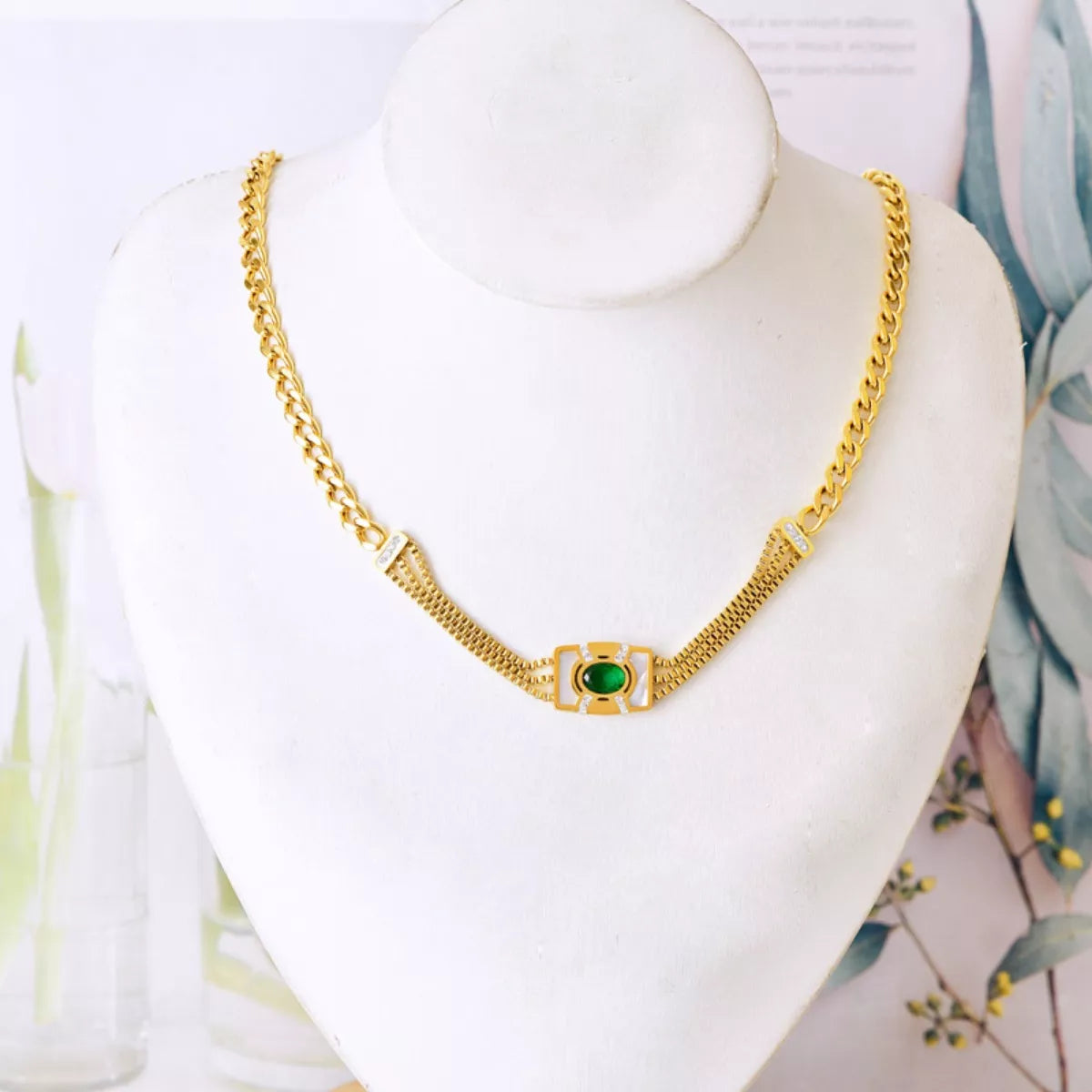 18K Gold-Plated Geometric Necklace 