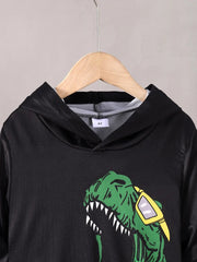 Children's Dinosaur Graphic Hoodie and Pants Set 