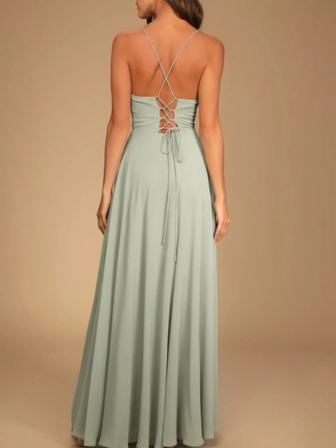 Slit Cowl Neck Maxi Dress 