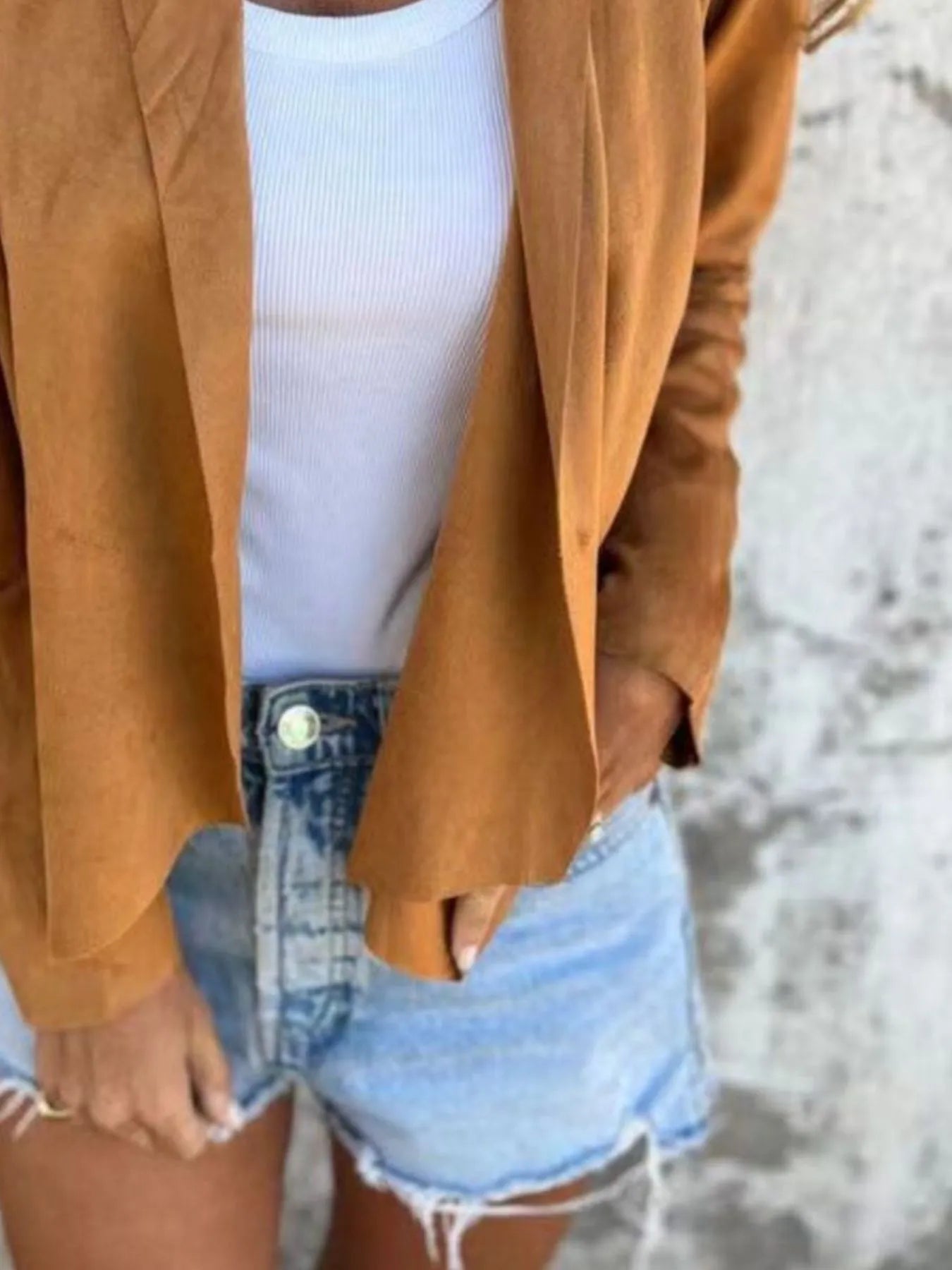 Full Size Open Front Casual Cardigan Plus Size 
