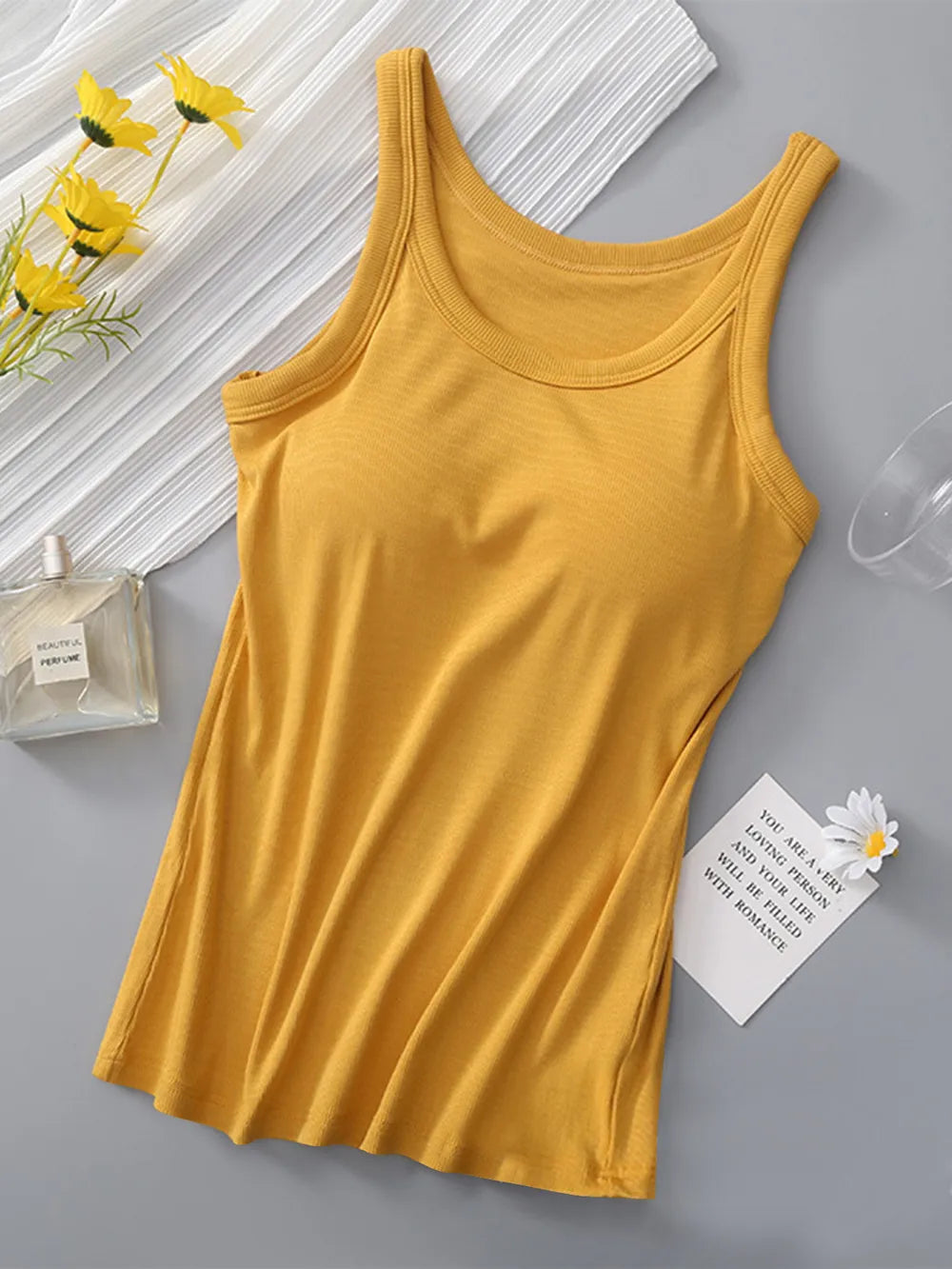 Round Neck Tank with Bra 