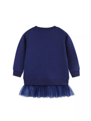 Children's Cute Animal Tulle Hem Sweatshirt 
