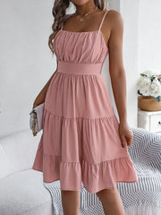 Smocked Back Tiered Cami Dress 