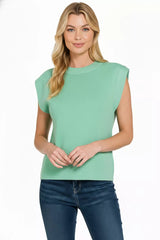 Zenana Round Neck Viscose Sweater Vest 