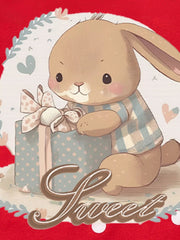 Children's Cute Bunny Polka Dot Sweatshirt 