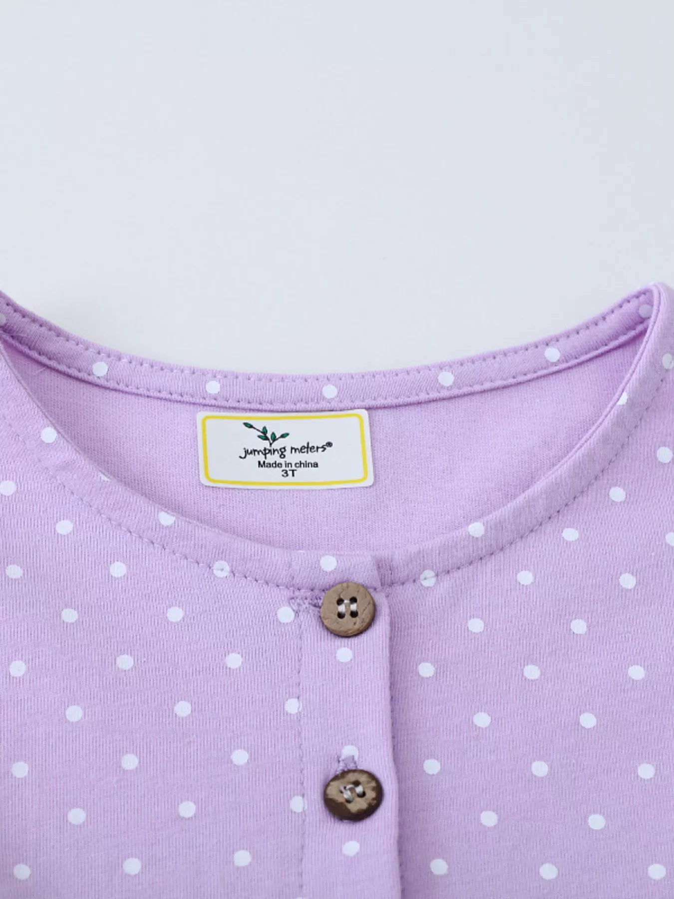 Children's Dinosaur Embroidered Polka Dot Dress 