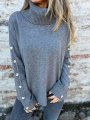 Full Size Turtleneck Long Sleeve Sweater Plus Size 