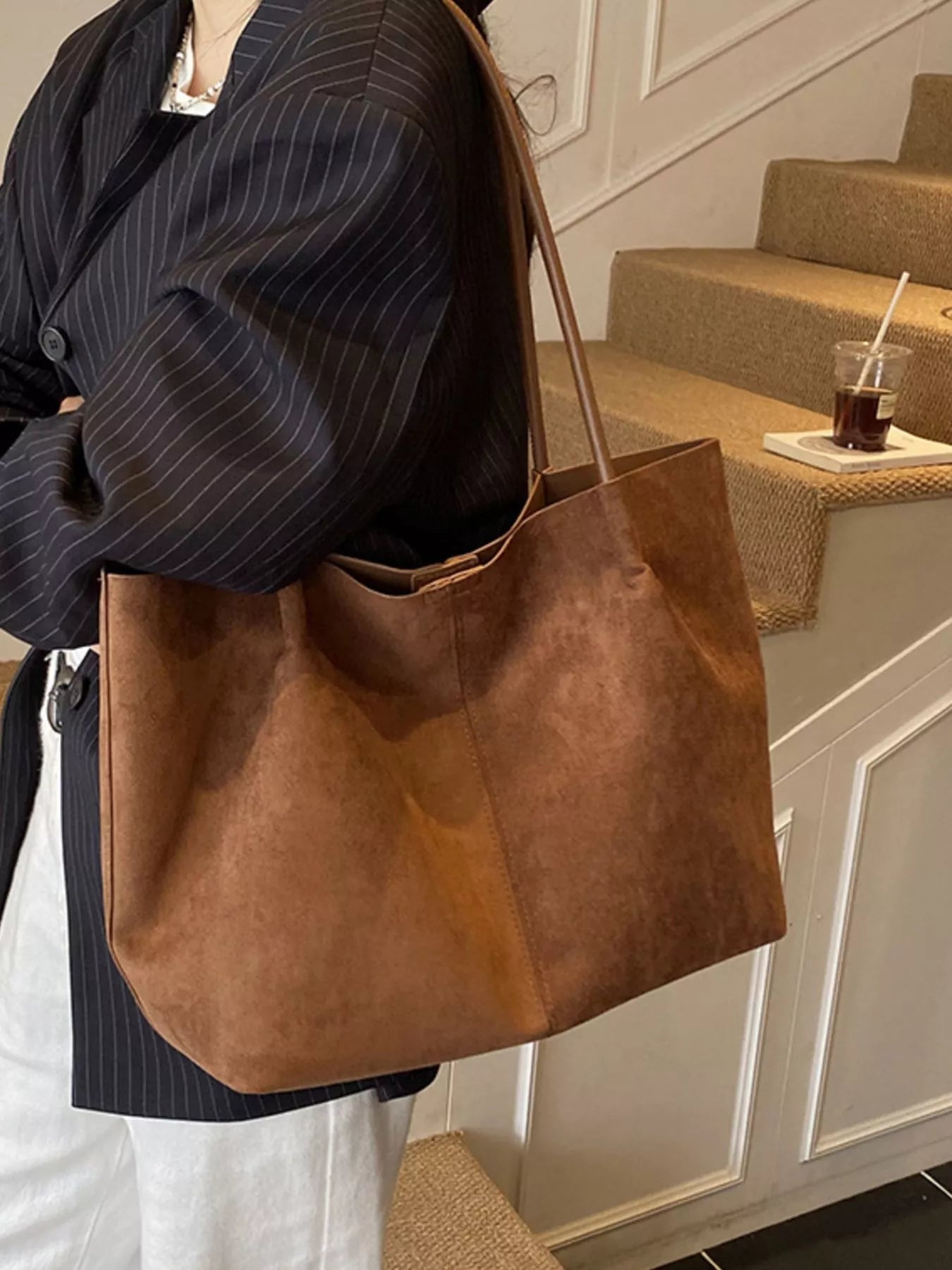 Solid Color Tote Bag 