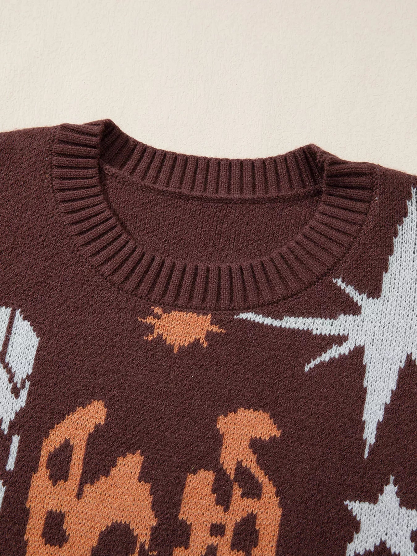 Cowgirl Round Neck Casual Sweater 
