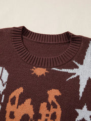 Cowgirl Round Neck Casual Sweater 