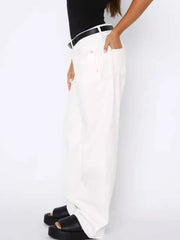 Wide Leg Jeans with Pockets 