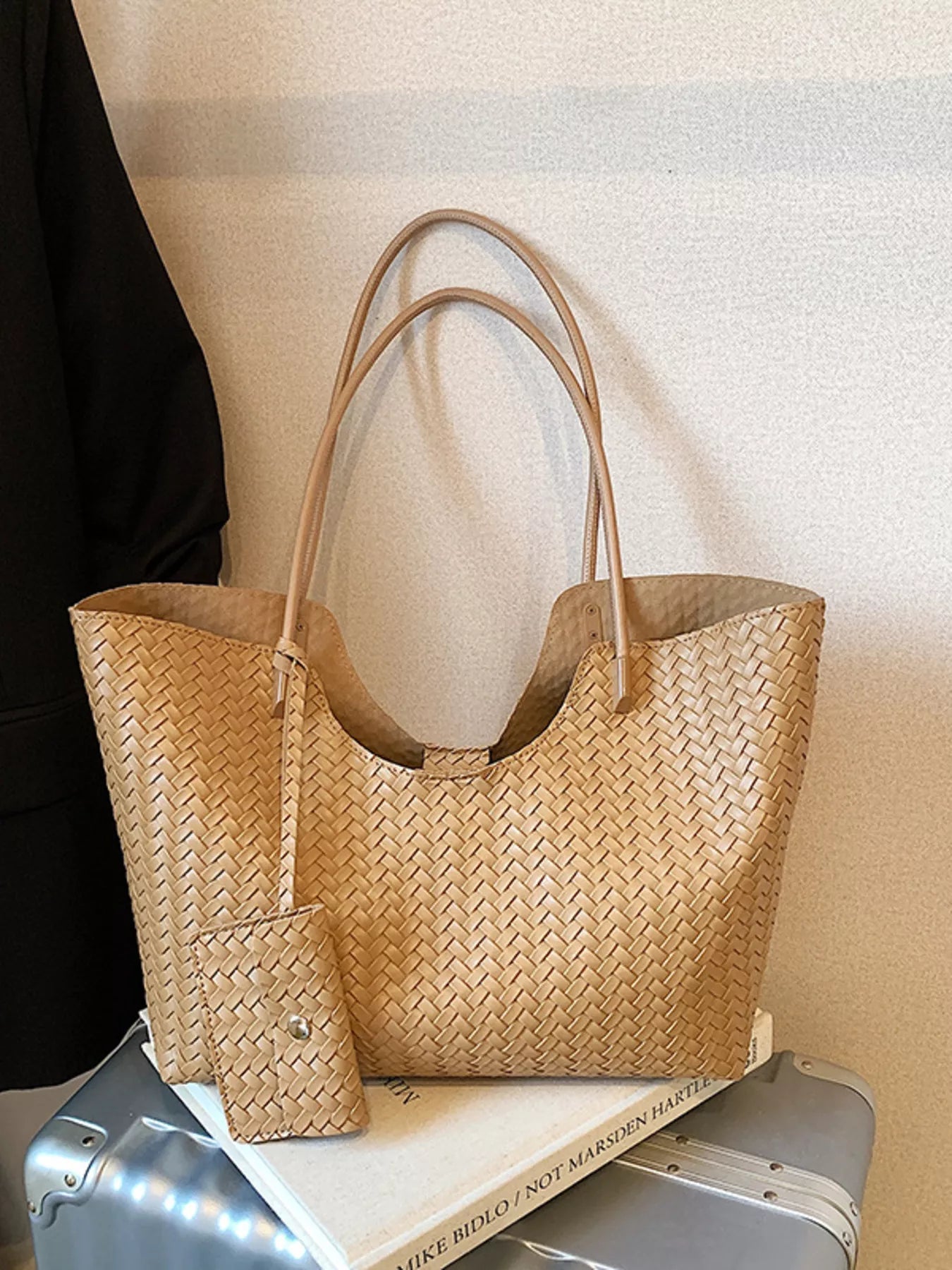 Woven Texture Large Capacity Tote Bag 