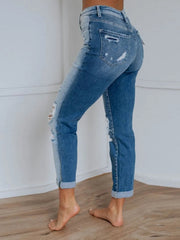 Distressed Jeans with Pockets 